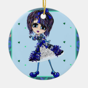 Ornamento De Cerâmica Girly Christmas