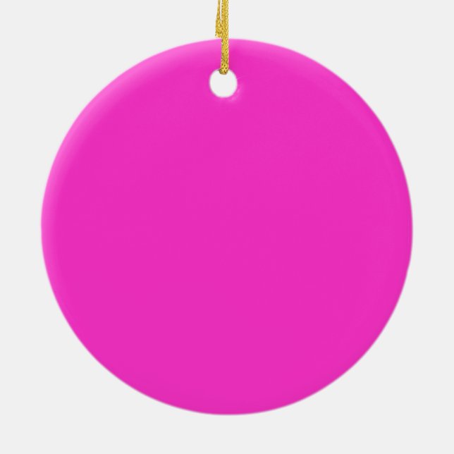 Ornamento De Cerâmica Girly Hot Pink (Traseira)