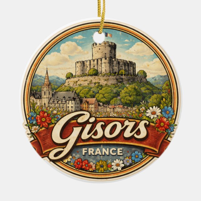 Ornamento De Cerâmica Gisors França (Frente)