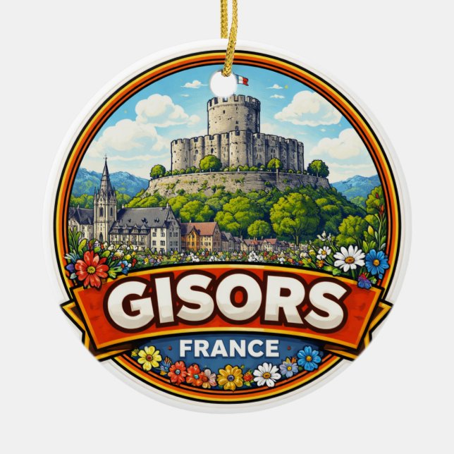Ornamento De Cerâmica Gisors França  (Frente)