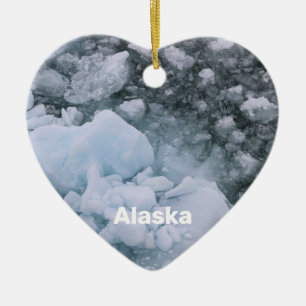 Ornamento De Cerâmica Glaciar Do Alasca Icebergs Na Baía De Yakutat
