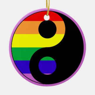 Ornamento De Cerâmica GLBT YinYang