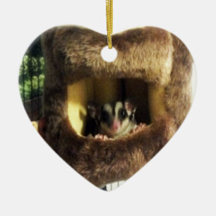 Ornamento De Cerâmica Glider de Açúcar na Cama do Caminhão de Árvore Fur