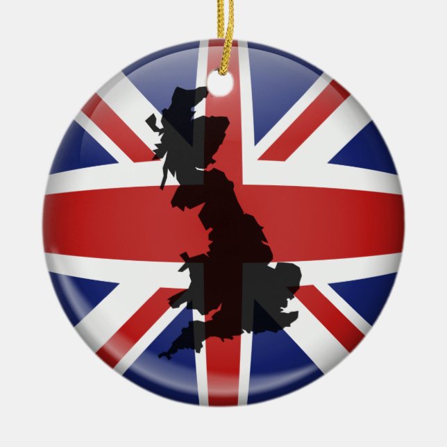 Ornamento De Cerâmica Globo BRITÂNICO (Frente)