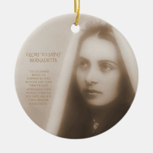 Ornamento De Cerâmica Glória Ao Santo Bernadette