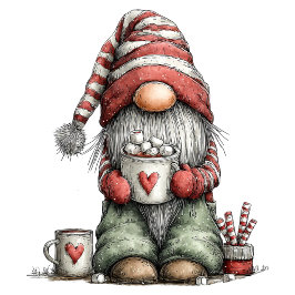 Ornamento De Cerâmica Gnome Ceramic Oval Christmas Ornament