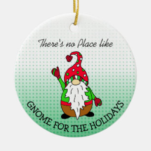 Ornamento De Cerâmica Gnome para o Natal das Férias