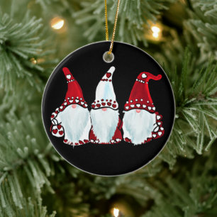 ORNAMENTO DE CERÂMICA GNOME VALENTINE 