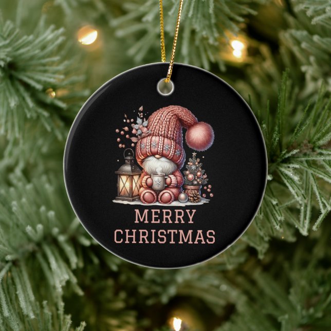 Ornamento De Cerâmica Gnomo Bonito Natal (Árvore)