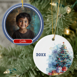 Ornamento De Cerâmica Gnomo de Natal Personalizado