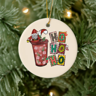Ornamento De Cerâmica Gnomo do Pai Natal Escandinavo - Copa de Natal