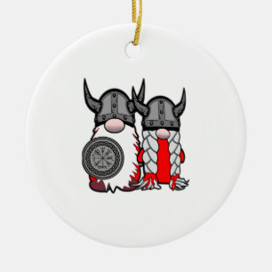 Ornamento De Cerâmica Gnomos Nórdicos Cujos Casais Viking Tomte Escandin