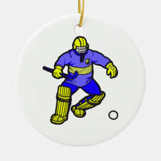 Ornamento De Cerâmica Goalie do hóquei em campo