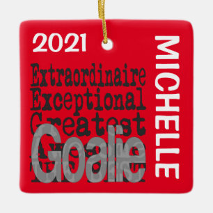 Ornamento De Cerâmica Goalie Extraordinaire CUSTOM