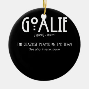 Ornamento De Cerâmica Goalie Gear Goalkeeper Definição de Futebol Hock