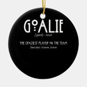 Ornamento De Cerâmica Goalie Gear Goalkeeper Definição de Futebol Hockey