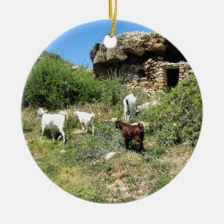 Ornamento De Cerâmica Goat Retreat