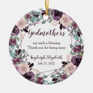 Ornamento De Cerâmica Godmthers Baptism Gift |