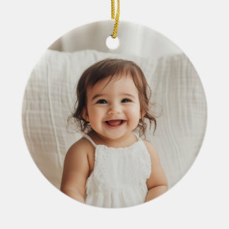 Ornamento De Cerâmica Godparents Handwritten Proposal Photo Girl