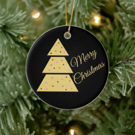 Ornamento De Cerâmica Golden Christmas Tree Ornament