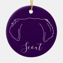 Ornamento De Cerâmica Golden Retriever Ornament (Paw Prints)