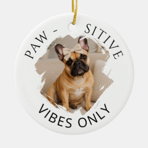 Ornamento De Cerâmica Golden Retriever Vibrações positivas apenas foto