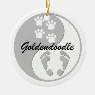Ornamento De Cerâmica goldendoodle