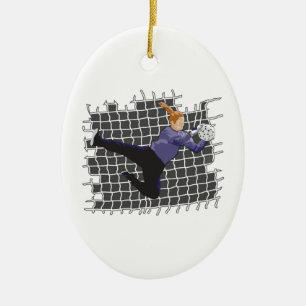 Ornamento De Cerâmica goleiro de futebol feminino salvador