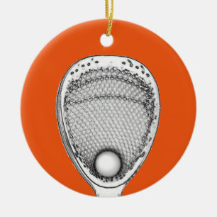 Ornamento De Cerâmica Goleiro de Lacrosse