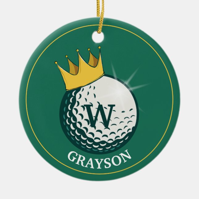 Ornamento De Cerâmica Golf Ball  (Frente)