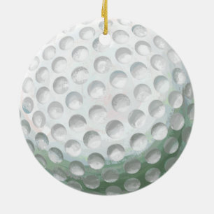 Ornamento De Cerâmica Golf Ball