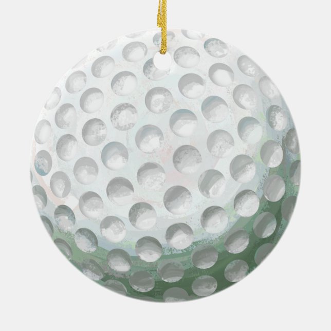 Ornamento De Cerâmica Golf Ball (Traseira)