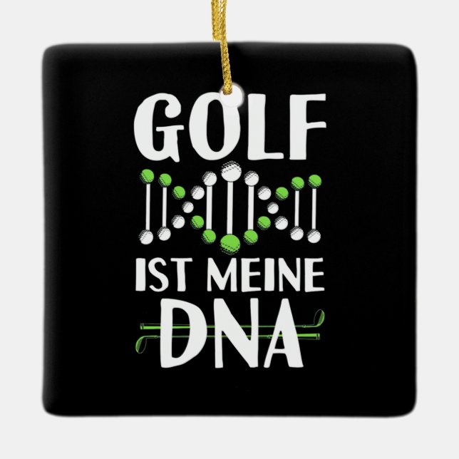 Ornamento De Cerâmica Golf É Meu DNA (Frente)