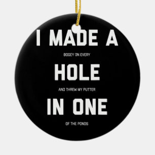 Ornamento De Cerâmica Golfe Engraçado Para Homens Mulheres Enganadas Em