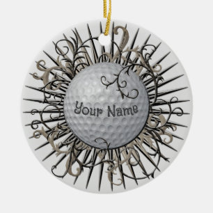 Ornamento De Cerâmica Golfe Swirl
