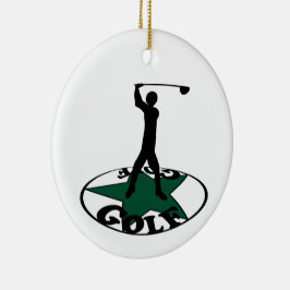 Ornamento De Cerâmica Golfe - um jogo maravilhoso  