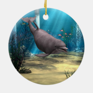 Ornamento De Cerâmica Golfinho