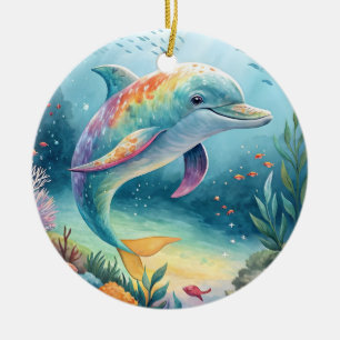 Ornamento De Cerâmica Golfinho submarino