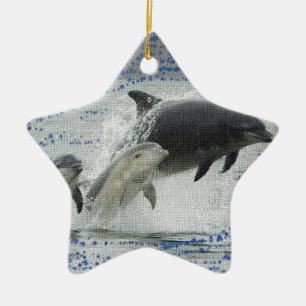 Ornamento De Cerâmica Golfinhos