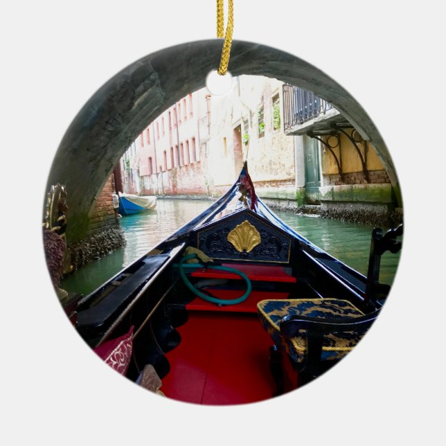 Ornamento De Cerâmica Gôndola do La (Frente)