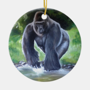 Ornamento De Cerâmica Gorila do Silverback