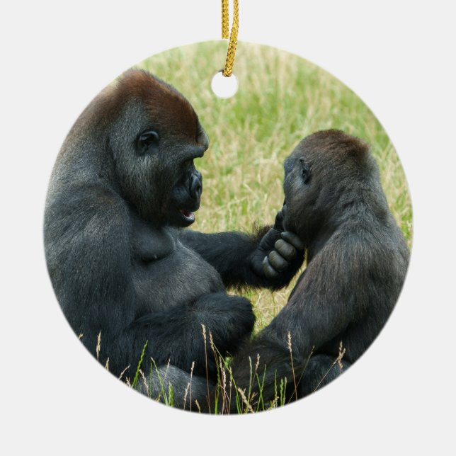 Ornamento De Cerâmica Gorilla Brother's Forever (Frente)