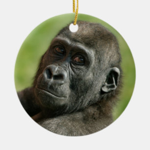 Ornamento De Cerâmica Gorilla Youngster