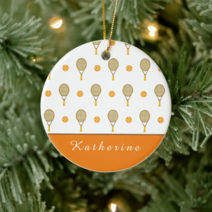 Ornamento De Cerâmica Gota personalizada de jogador vibrante de Tênis la