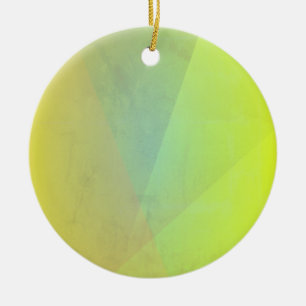 Ornamento De Cerâmica Gradação Geométrica Amarela Moderna