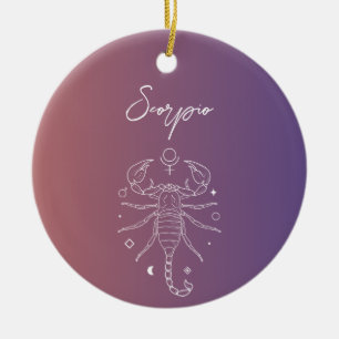 Ornamento De Cerâmica Gradiente de sinal de estrela do horóscopo Scorpio
