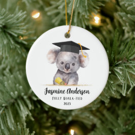 Ornamento De Cerâmica Graduação Bela Koala personalizada