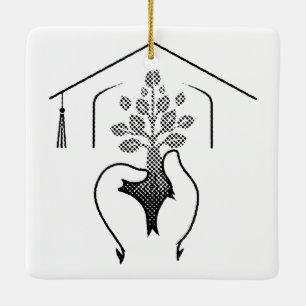 Ornamento De Cerâmica Graduação: Sonhos Embojados em Um Slogan Poderoso