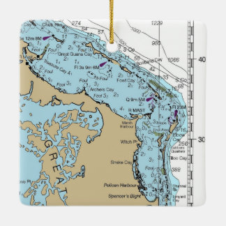 Ornamento De Cerâmica Gráfico Abaco de Marsh Harbor