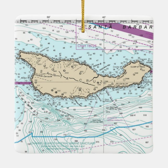 Ornamento De Cerâmica Gráfico da Ilha de papais noeis Cruz (Verso)